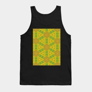 Green, Yellow and Mauve Hexagonal Pattern  - WelshDesignsTP004 Tank Top